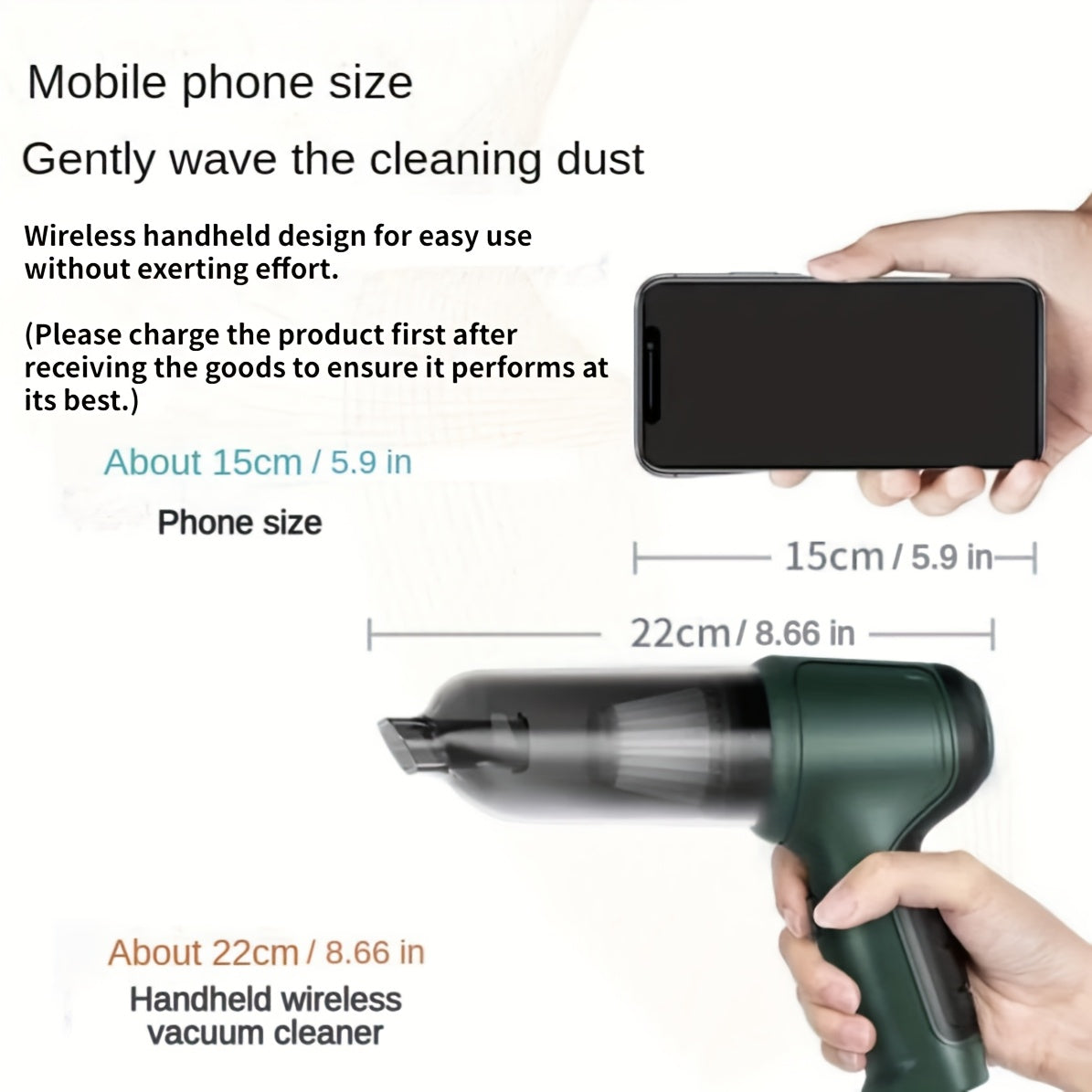 High Power Wireless Vacuum Cleaner (3-in-1)