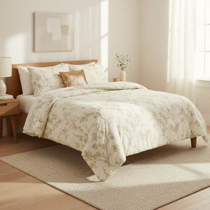 Floral 5-Piece Comforter Set - Farmhouse Bed in a Bag