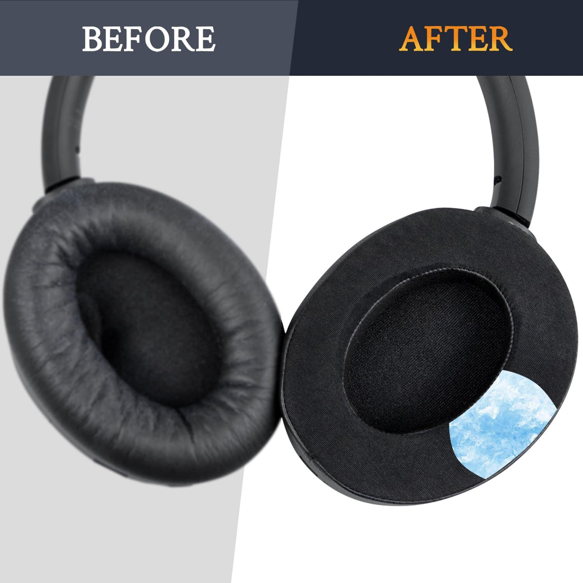 CS Upgraded Replacement Ear Pad Cushions for Sony WH-1000XM3 Headphones | Cooling Gel