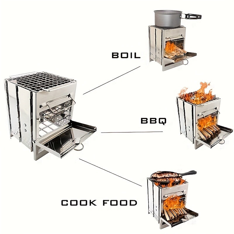 Folding Stainless Steel Camping Stove Mini Portable