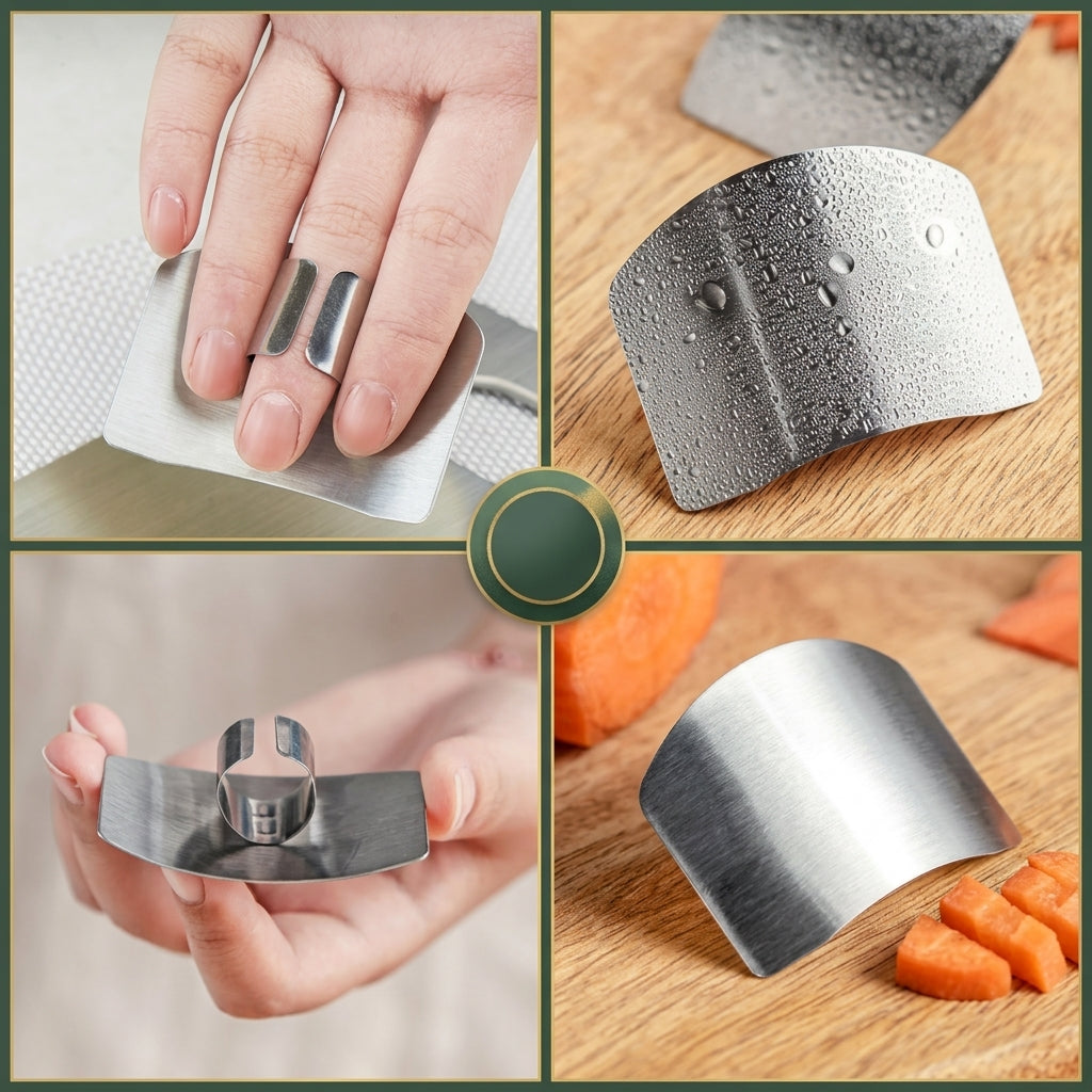 Stainless Steel Finger Guard Set Perfect Gift for Home Cooks