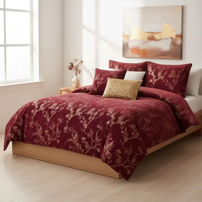Floral 5-Piece Comforter Set - Farmhouse Bed in a Bag