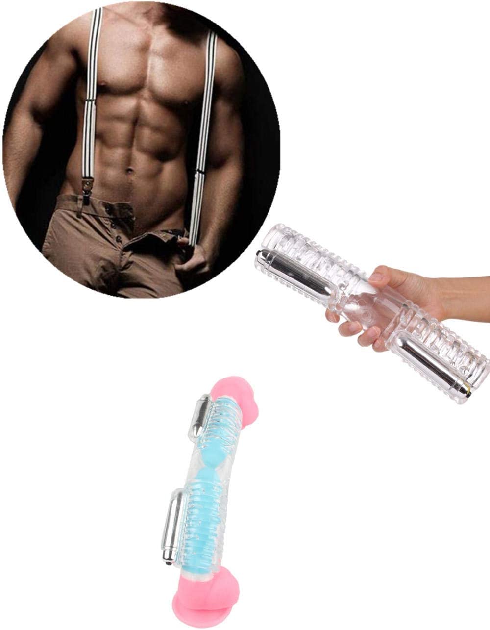 Double Stroker toy for couples men women male penis massager 2 cover male masturbation - Male Masturbator product image for i