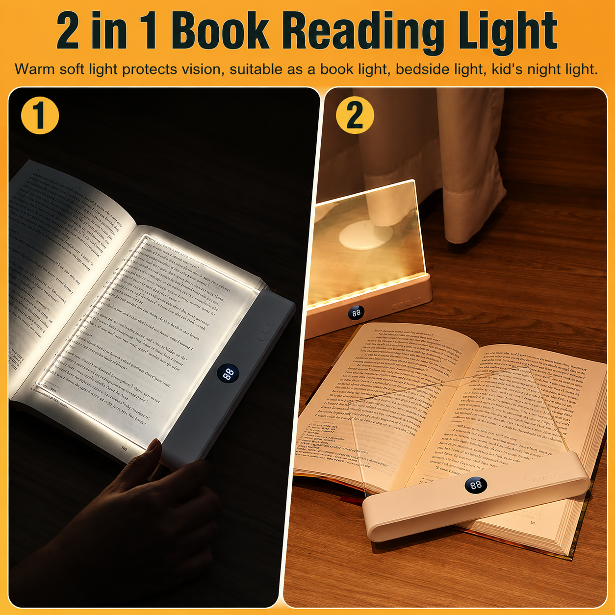 Cute Dimmable Night Light and Book Lamp for Cozy Bedtime Reading