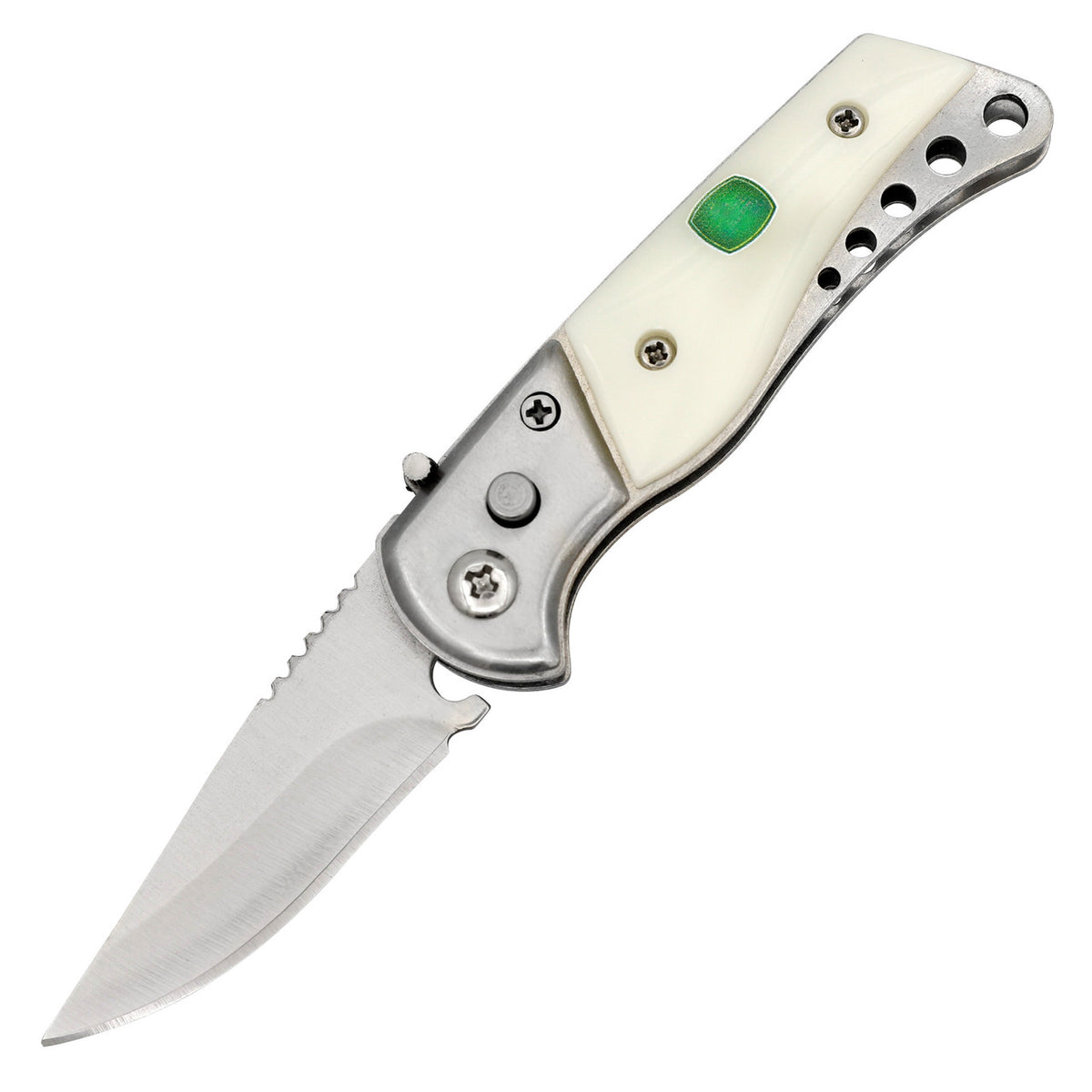 5.5" Working Man Mini Automatic Drop Point Push Button Switchblade Knife - TOPHATTER'S ARMORY DEALS