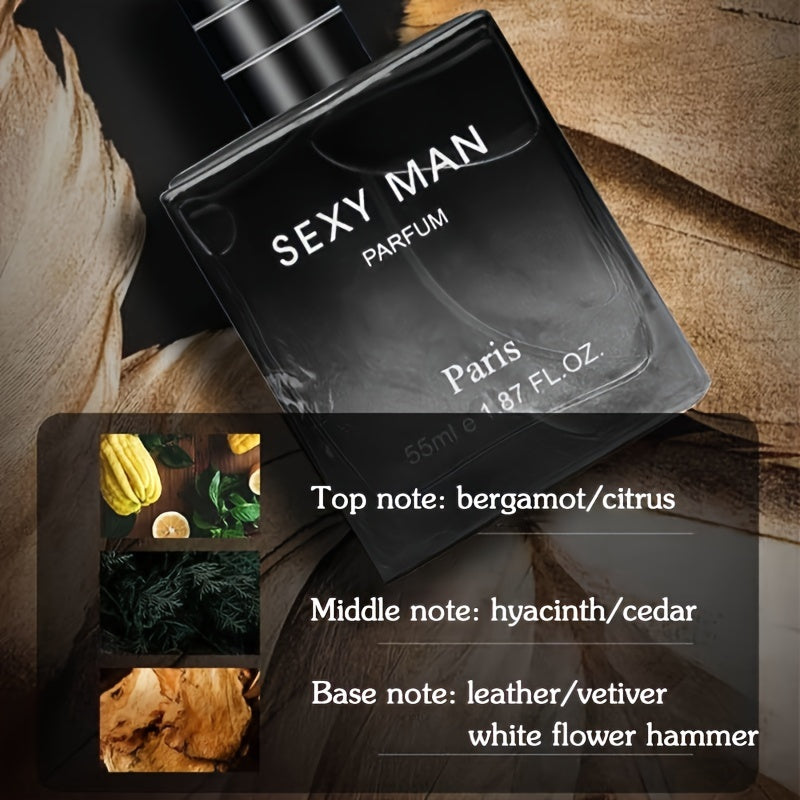55ml Eau De Parfum for Men Refreshing Woody Cologne