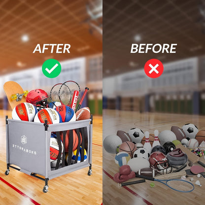 Ball Storage Cart with Wheels