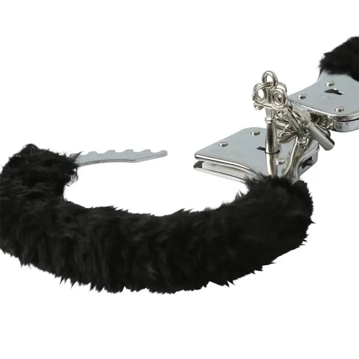 Black Furry Handcuffs