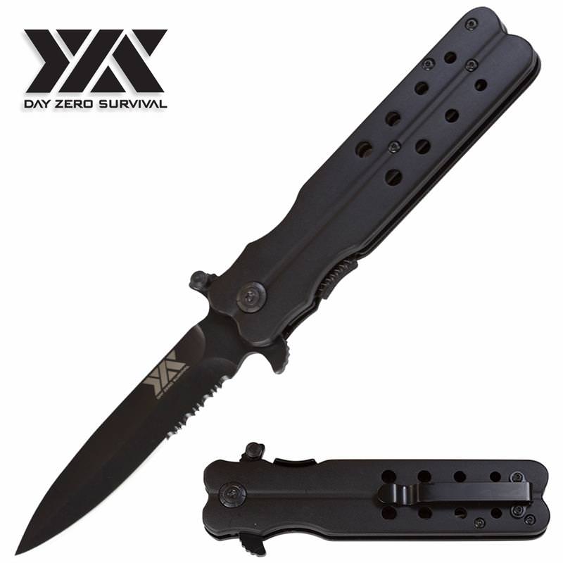 Mock Butterfly Stiletto Style Spring Assisted Open Day Zero Survival Pocket Knife