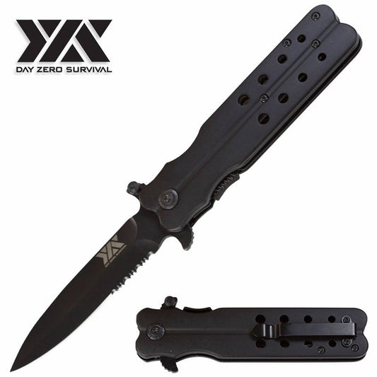 Mock Butterfly Stiletto Style Spring Assisted Open Day Zero Survival Pocket Knife