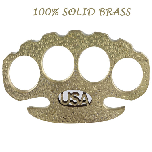 USA Initial 100% Pure Brass Knuckle Paper Weight Accessory