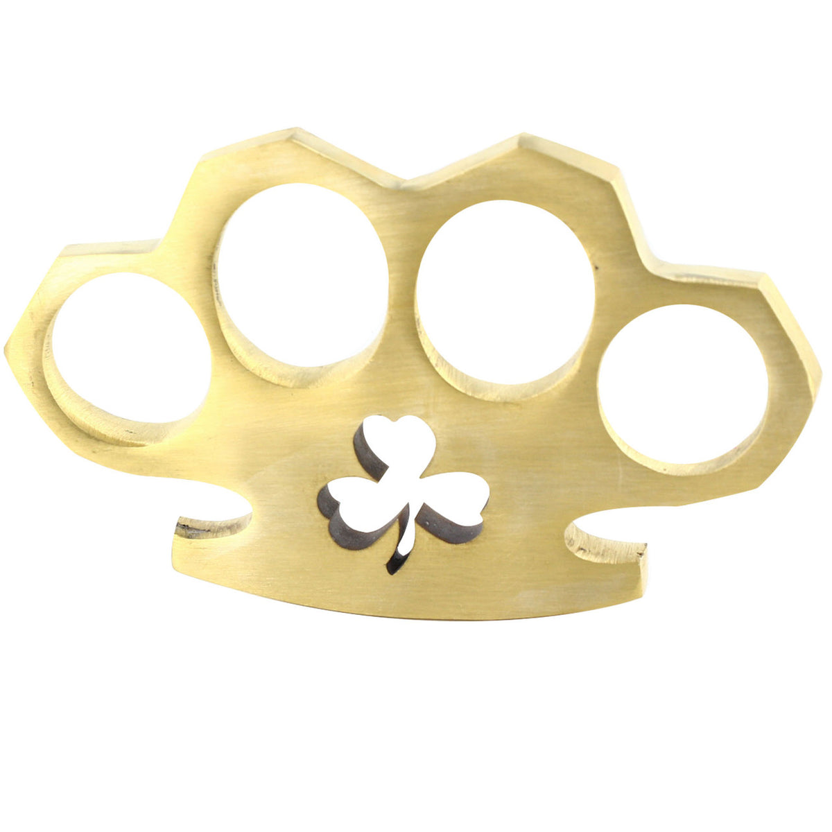 Shamrock Clover 100% Pure Brass Knuckle Novelty Paper Weight - TOPHATTER'S ARMORY DEALS