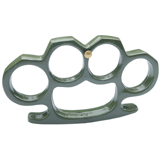 Solid Steel Heavy Duty Knuckle Duster Belt Buckle Paperweight Green