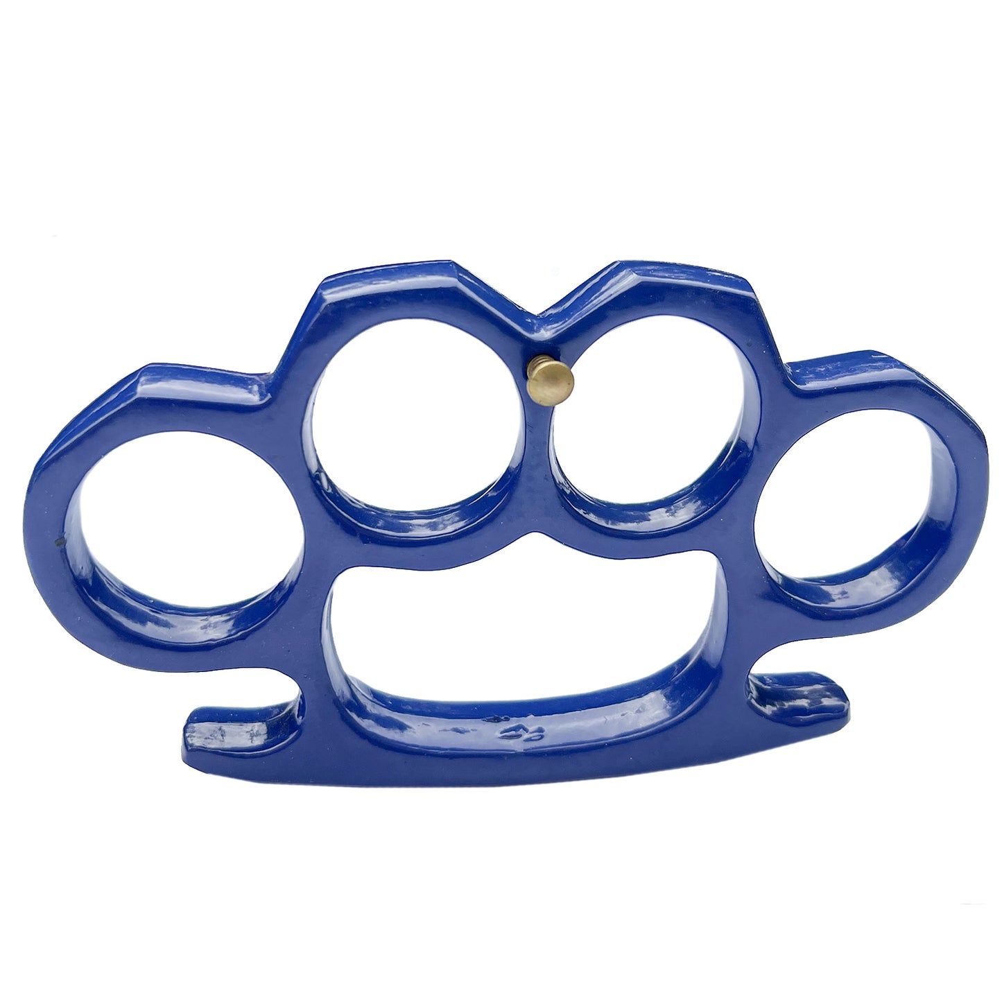 Solid Steel Heavy Duty Knuckle Duster Belt Buckle Paperweight Blue