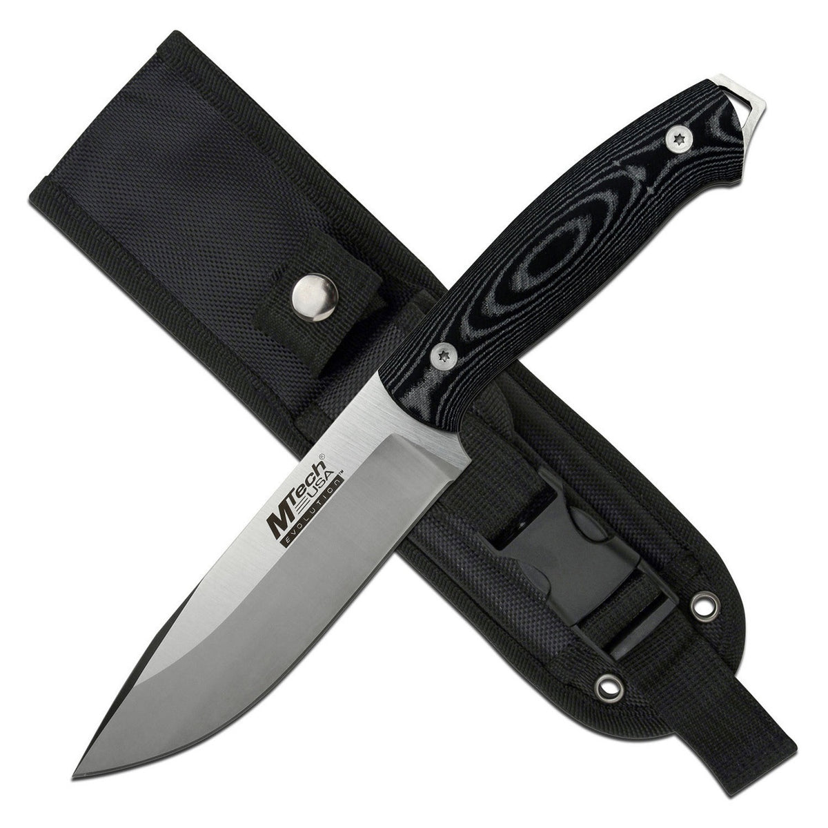 MTech Evolution Full, Extended Tang Fixed Blade Knife with Micarta Handle - TOPHATTER'S ARMORY DEALS