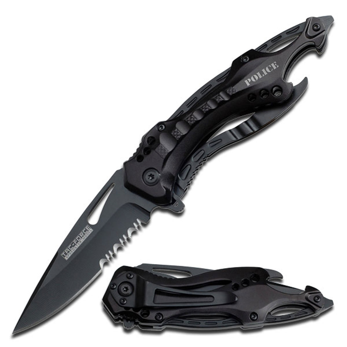 Police Spring Assist Tactical Fighter Folding Pocket Knife - TOPHATTER'S ARMORY DEALS