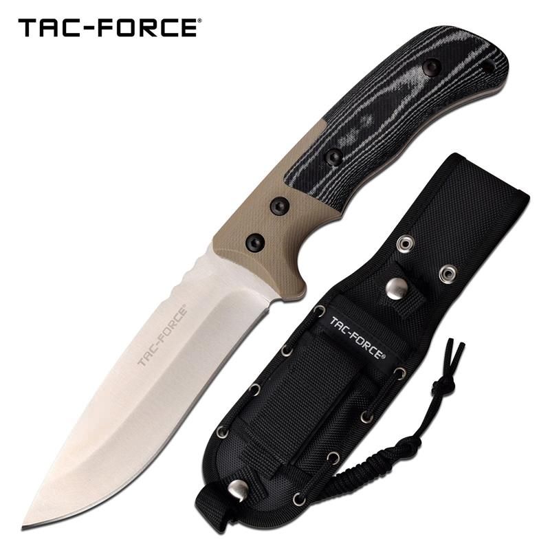 10 Inch Fixed Blade Tactical Knife Tan G10 and Micarta Handle - TOPHATTER'S ARMORY DEALS