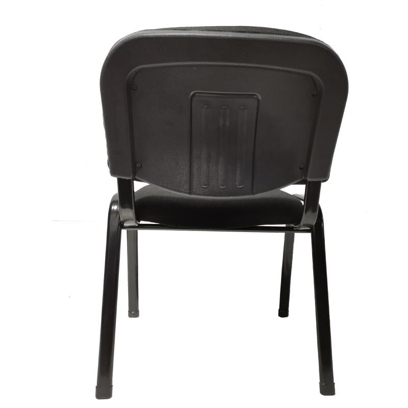 Stackable & Linkable Office Conference Visitor Community  Chairs (Set of 7-Black)