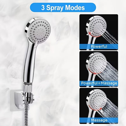 8 Inch Rain Shower Head Combo with Handheld Sprayer, 11 Inch Extension Arm and 3-Way Diverter, Chrome