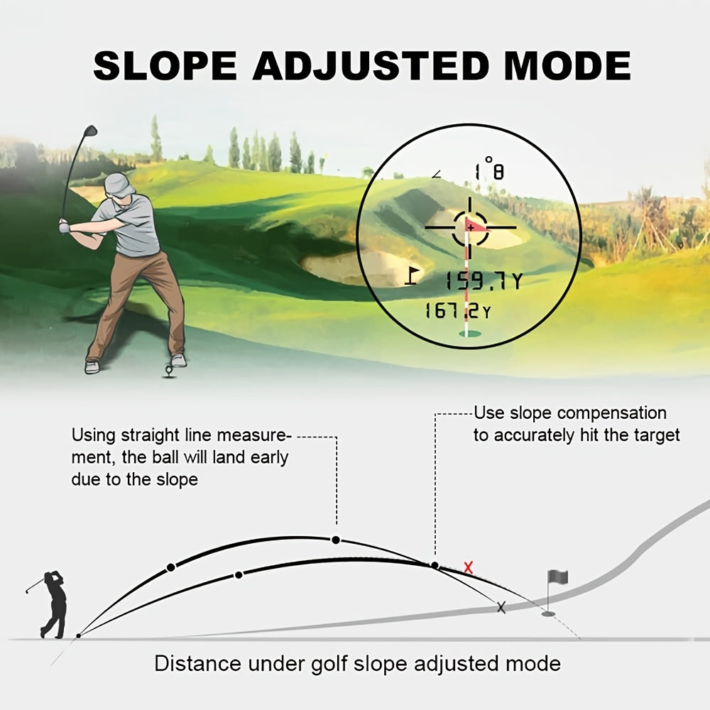 1000 Yards Golf Rangefinder with Slope & Pin Lock