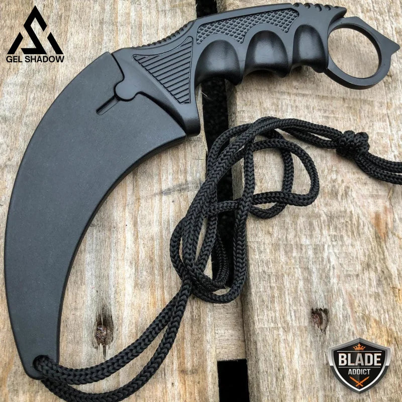 7.5" CSGO Combat Knife Fixed Blade Hawkbill Neck Doppler NEW-GS143