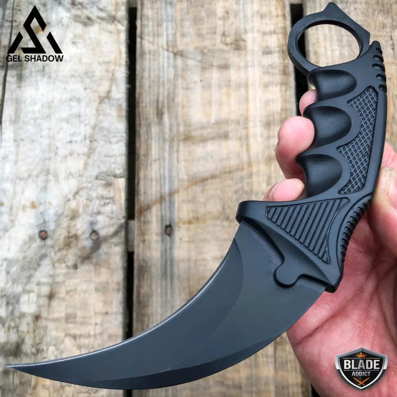 7.5" CSGO Combat Knife Fixed Blade Hawkbill Neck Doppler NEW-GS143