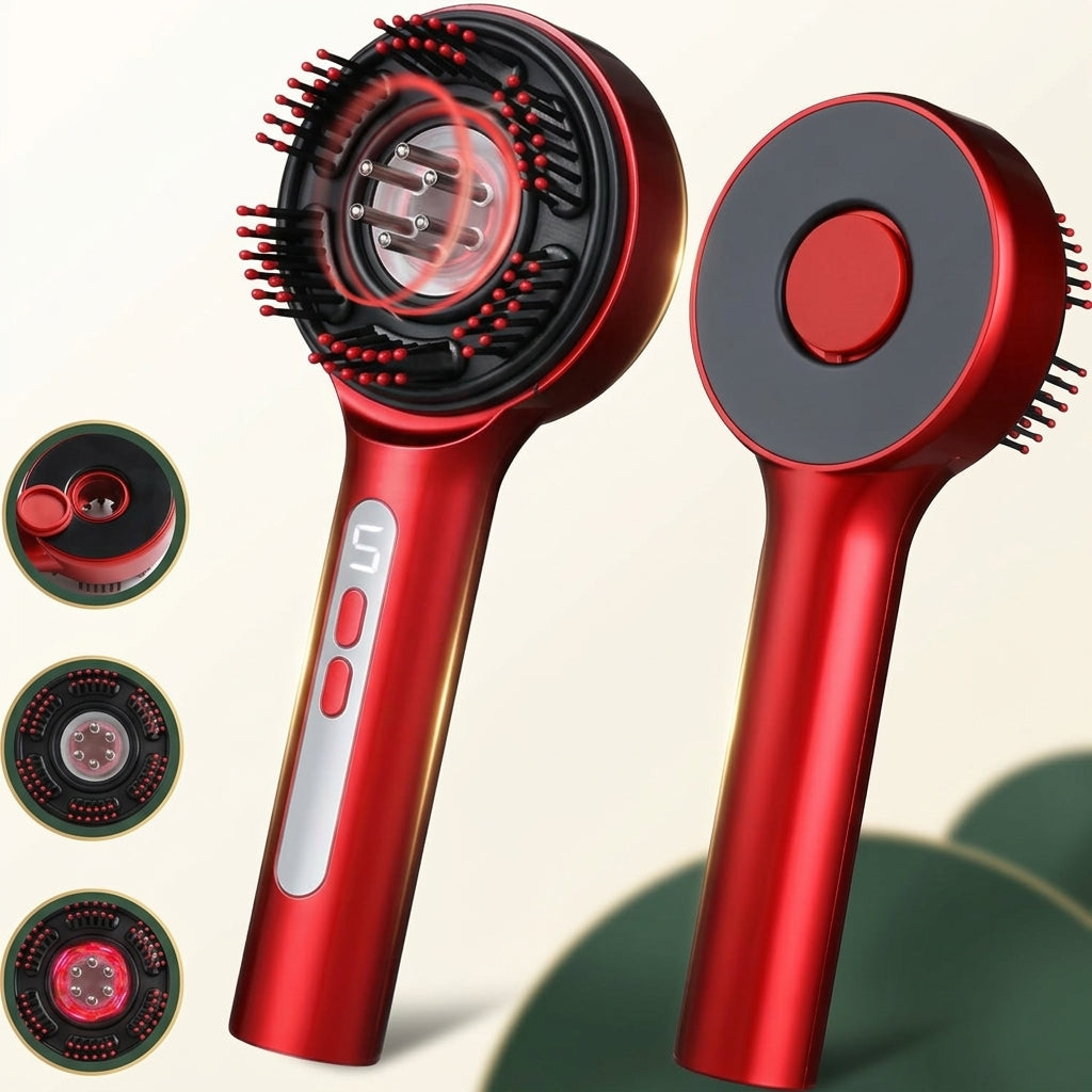 Electric Scalp Massage Comb Gift Set with 3 Modes and Waterproof Design