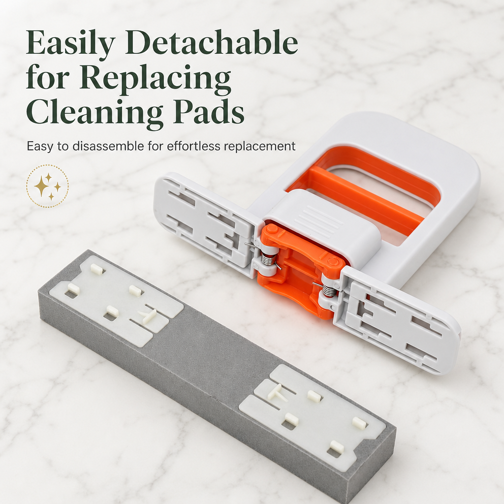 Compact Foldable Mini Mop Gift Set with Replaceable Sponge Heads