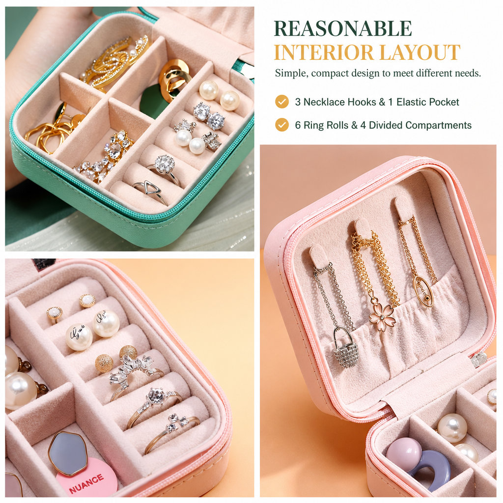 Mini Jewelry Organizer Gift Box for Mom Girlfriend Daughter