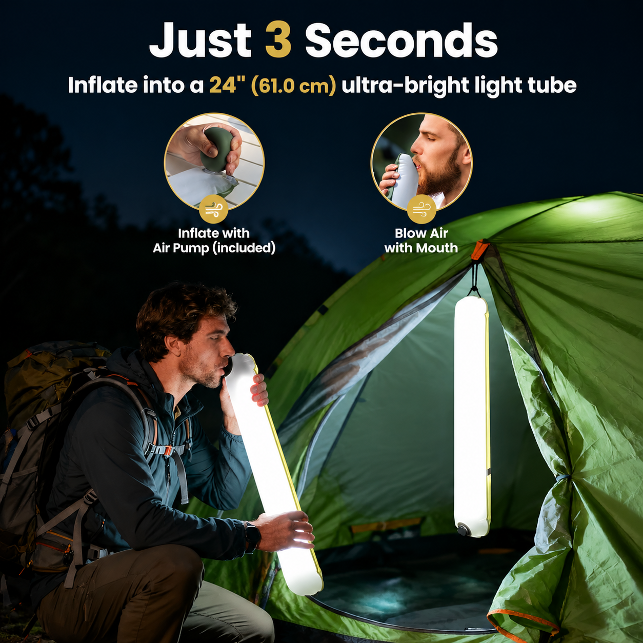 Solar Inflatable Camping Light for Off-Grid Adventures & Confident Outdoor Living