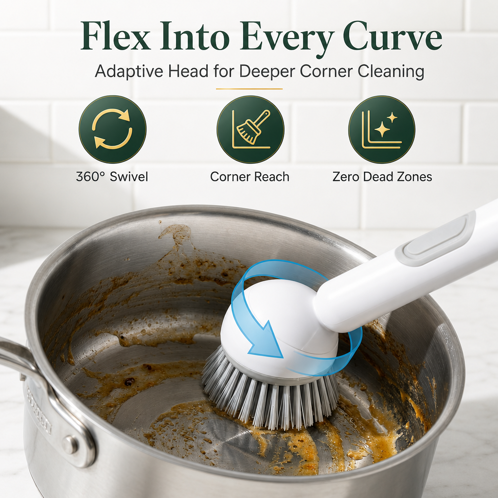 Kitchen Soap Dispensing Dish Brush for Effortless Clean Living