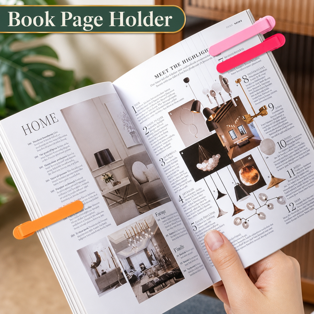 Auto Stay-in-Place Silicone Bookmarks - Never Lose Your Page Again