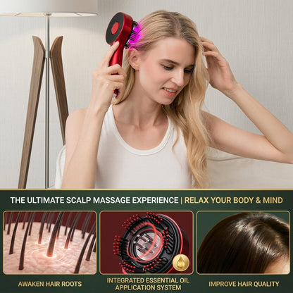Electric Scalp Massage Comb Gift Set with 3 Modes and Waterproof Design