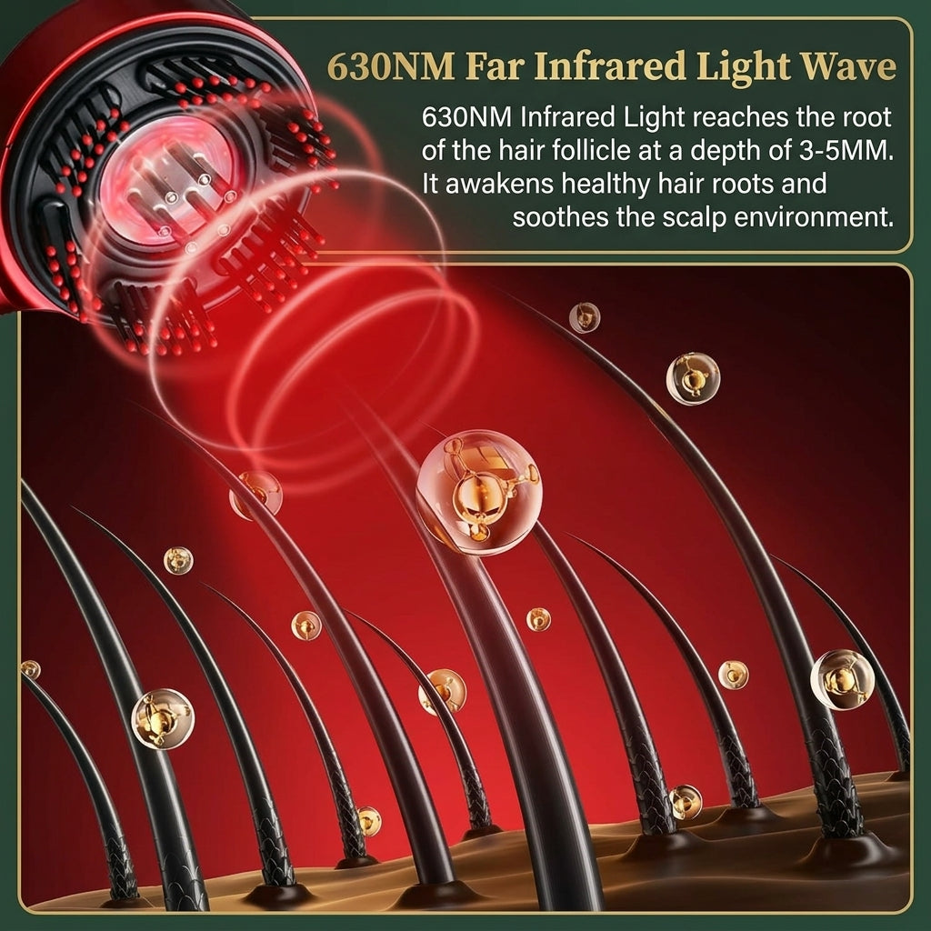 Electric Scalp Massage Comb Gift Set with 3 Modes and Waterproof Design