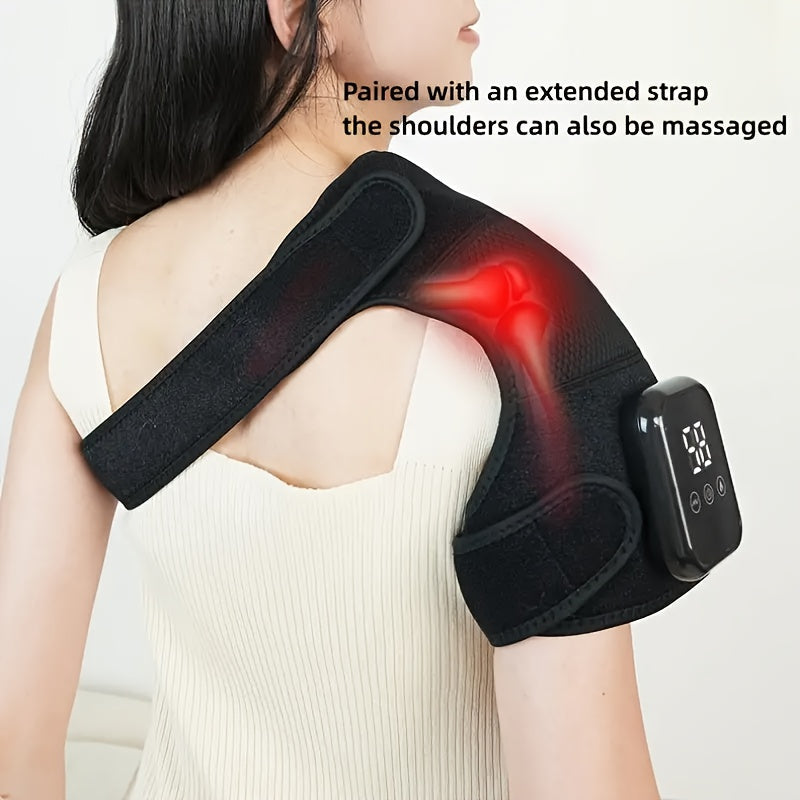 3-in-1 Wireless Heated Knee & Elbow Massager with Vibration(Black)