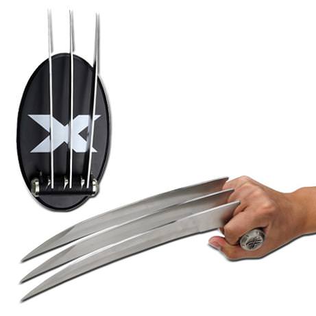 X Claw Dagger With Plaque - Silver Blades - TOPHATTER'S ARMORY DEALS