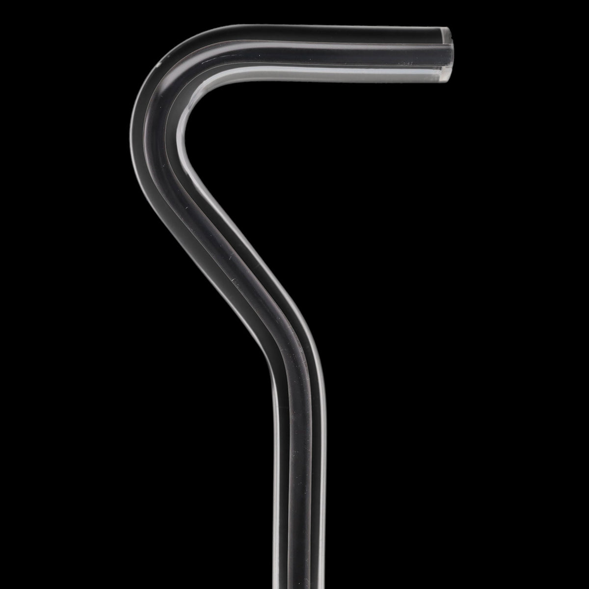 Dr. House Inspired Flame Cane "The Phoenix" - Clear Acrylic, Black Stripe