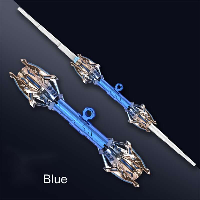 GS257-Double-head Rotatable Flash Lightsaber Telescopic Sword