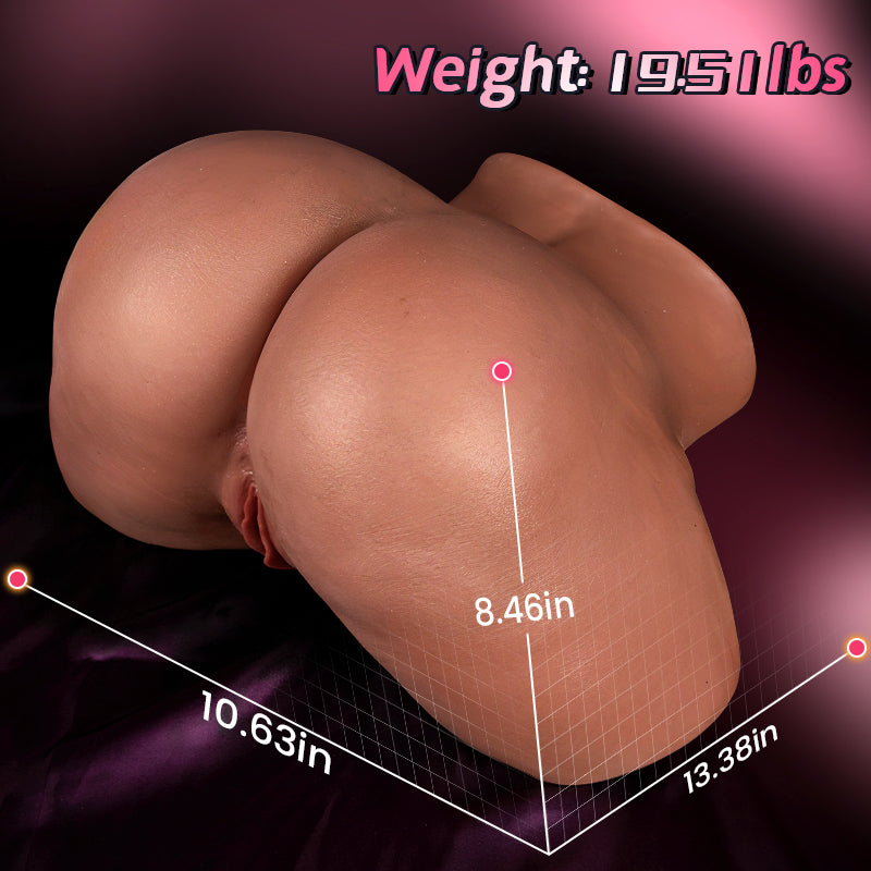 Kalista - Brown Sex Toys for Men Orgasm Life-Sized Pussy Ass Realistic Butt 19.51 Lbs