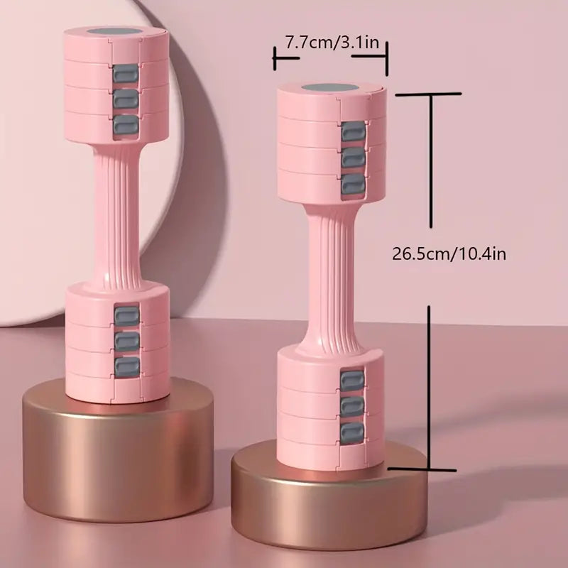 Adjustable Weighted Dumbbells Set (2-5kg/4.41-11.02lbs) - Pink