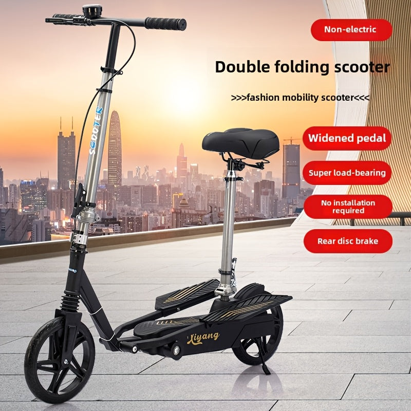 Two-Wheeled Foldable Commuter Scooter Without Battery