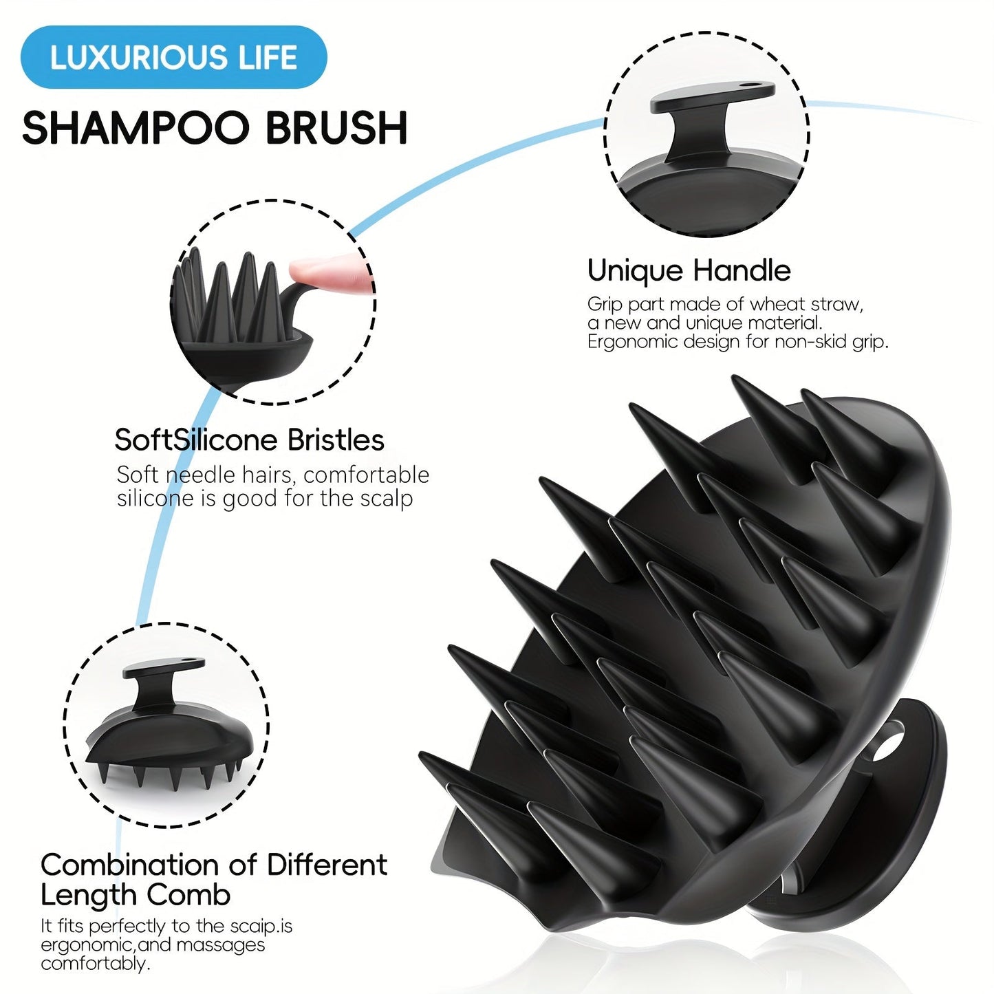 Silicone Bath Brush Set Gentle Exfoliating (4pcs)