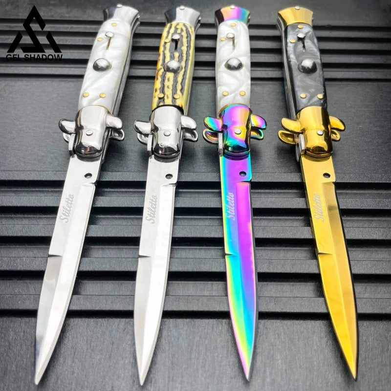 8.75" Italian Stiletto AKC Pocket Knife-GS141