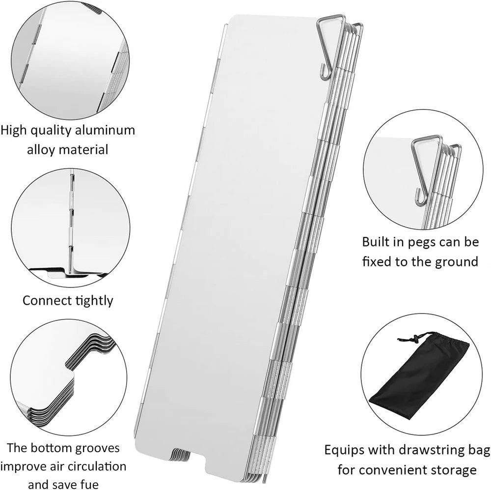 Gas Stove Wind Shield Aluminum Alloy