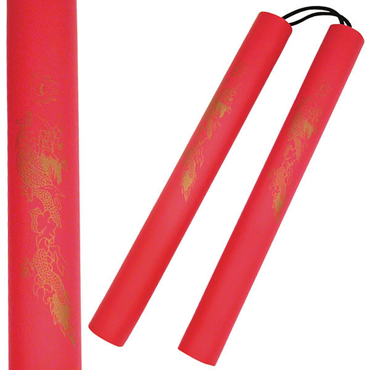 Nunchaku - Foam Padded Corded Red Dragon Nunchucks