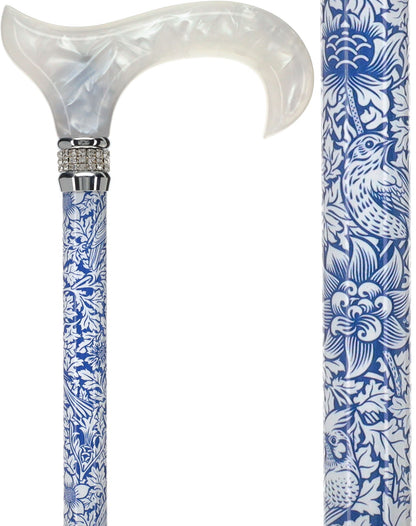 Songbird Harmony Rhinestone Pattern Orthopedic Derby Cane