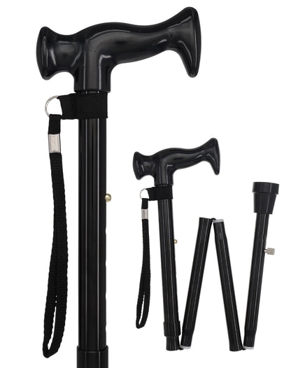 Orthopedic Comfort Handle Cane: Folding Retractable Ice Tip