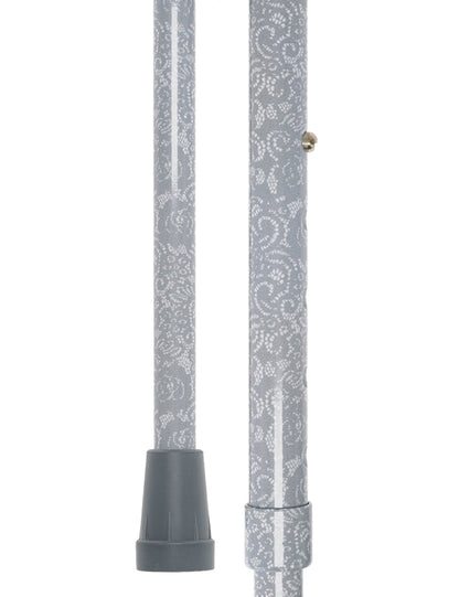 Graceful Lace Pearlz Folding Designer Adjustable Cane w/ Rhinestone collar