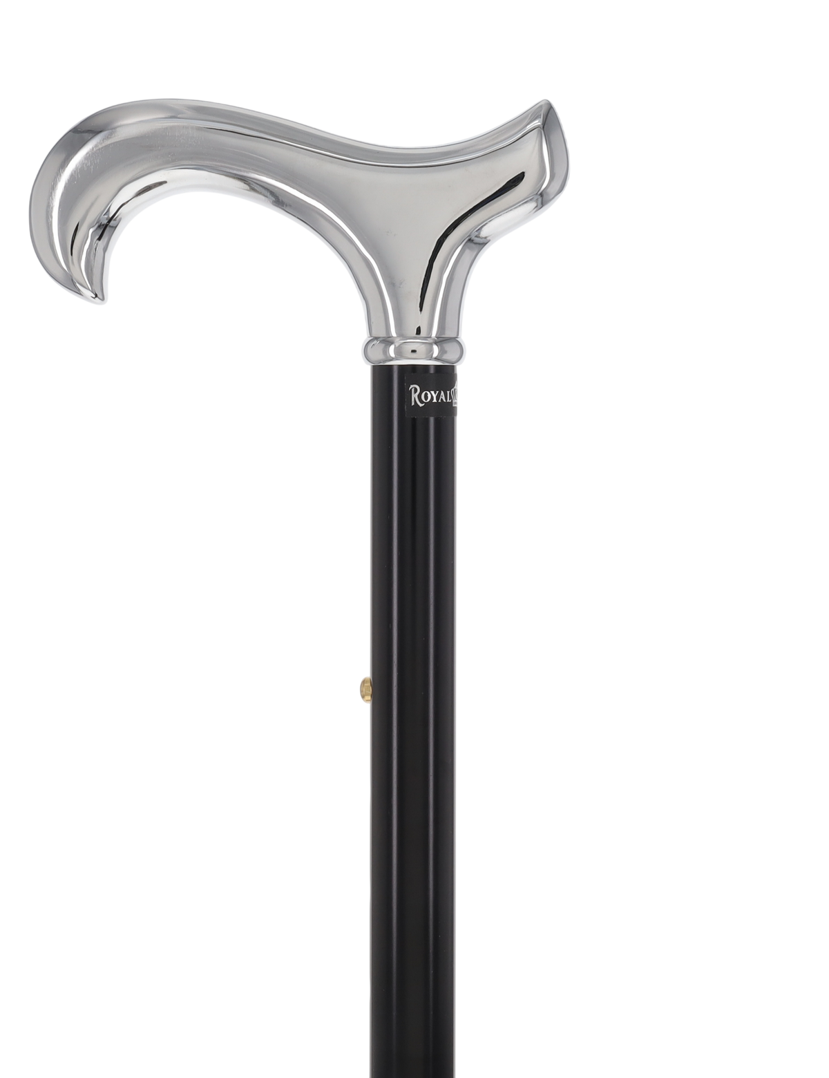 Luxury Chrome Derby Cane - Foldable, Adjustable Shaft