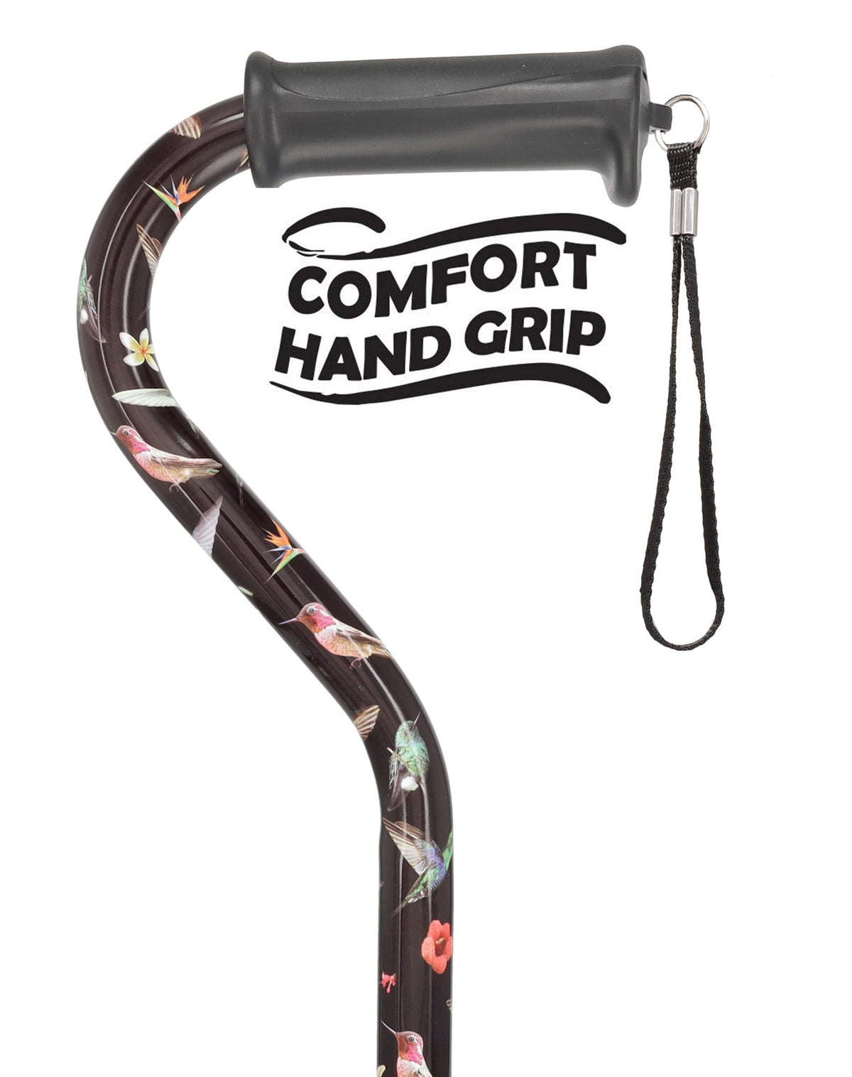 Flight of the Hummingbird Adjustable Cane: Comfort Grip Offset
